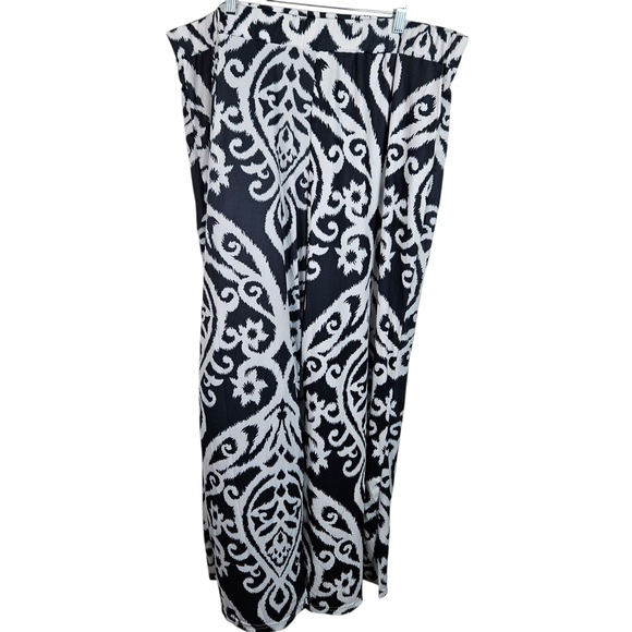 SHEIN Pants - Shein Curve 4XL Wide Leg Palazzo Pants Black White Print Plus‎ Size
